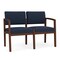 Lesro 2 Seat Tandem Seating W/ No Center Arm, 44 in W 26 in L 31.5 in H, Lenox Series LW2101 - alternate 1